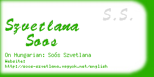 szvetlana soos business card